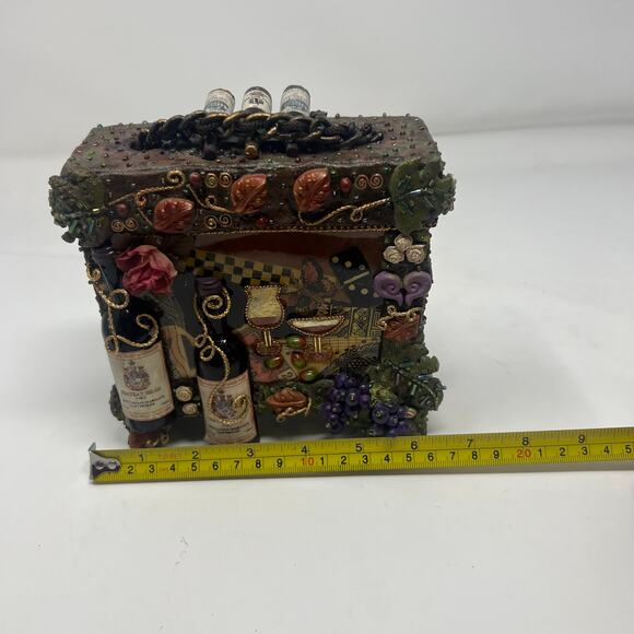 Mary Frances, Wine Themed Crossbody bag with Chain strap and intricate detail - Picture 11 of 13